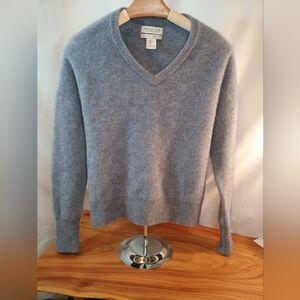 Rachel Zoe Soft Heather Blue V-Neck Sweater